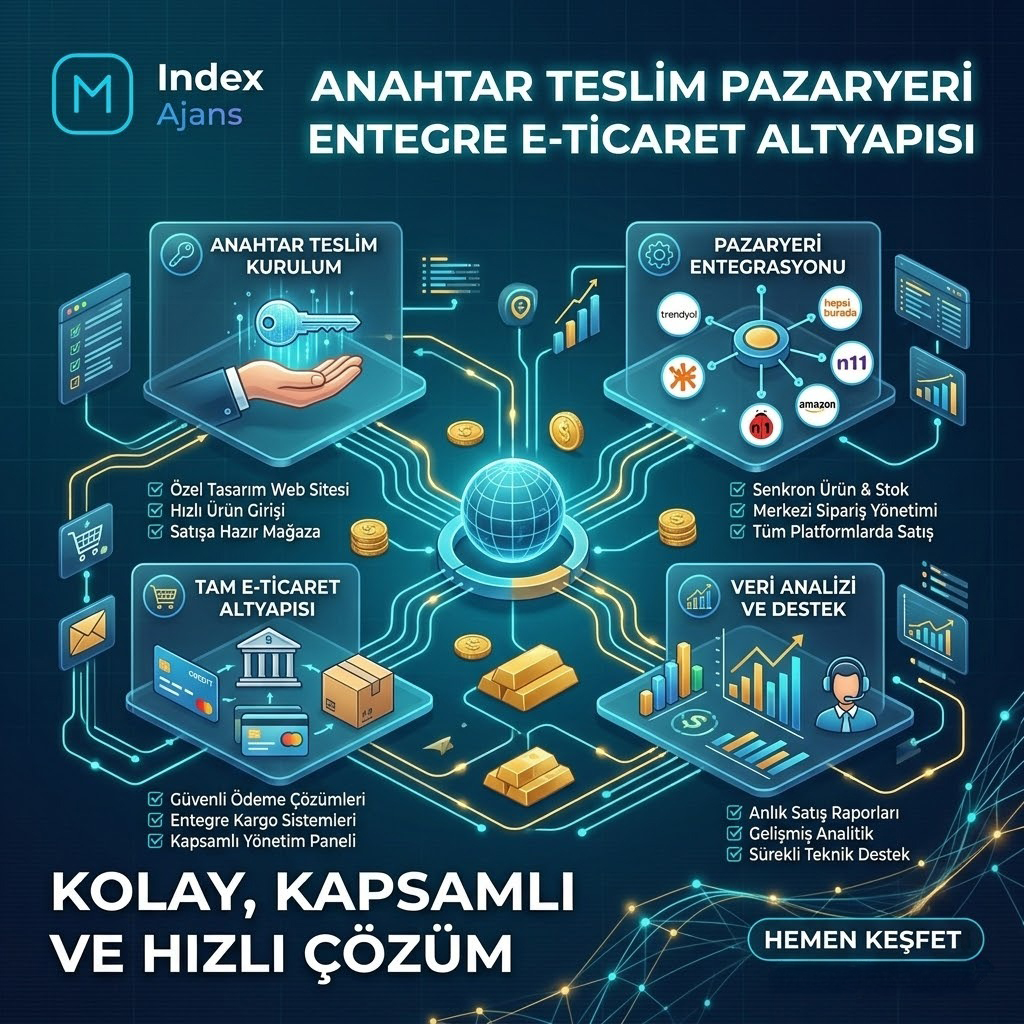 Anahtar Teslim Pazaryeri Entegre E-Ticaret Altyapısı